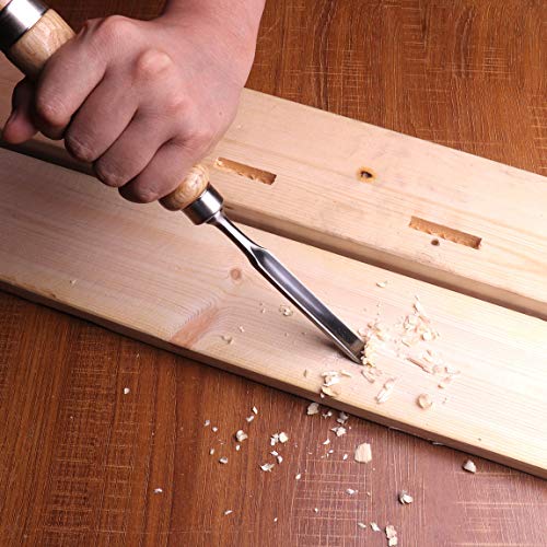Atoplee Wood Carving Gouge Chrome Vanadium Steel Semi-Circular Carpenter Woodworking Chisel (12mm(1/2")) - size: Semi-Circular-12mm(1/2")
