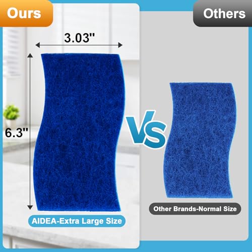 AIDEA XL Sponges Kitchen 12Count, Non-Scratch Scrub Sponges for Dishes - color: Blue-extra Large
