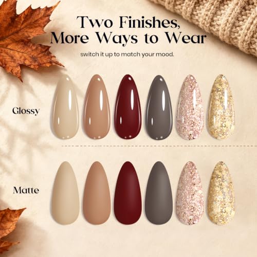 Beetles Fall Gel Nail Polish Set, 20 Colors Warm Mist Gel Polish - color: 0-0 Warm Mist
