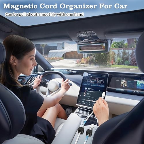 SaiTech IT 8 Pack Magnetic Cable Clips, Cord Organizer Holder Black - size: 8 Pack