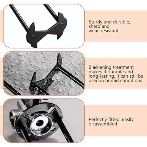 2 Pcs Plumbing Sink Wrench, 7 Sizes Faucet Wrench for Tight Spaces