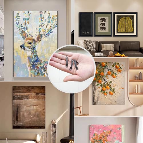 251 Pcs Picture Hanging Kit Black Heavy Duty Picture Hangers Hardware - color: Black