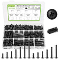 460Pcs #8#10 Black Self Tapping Screws for Metal, Wood, Steel, Aluminium Alloy, 1/2"-2", Truss Head Sheet Metal Screws 410 Stainless Steel Screws Assortment Kit, 13 Sizes Self-tapping Screws - size: Y. #8#10