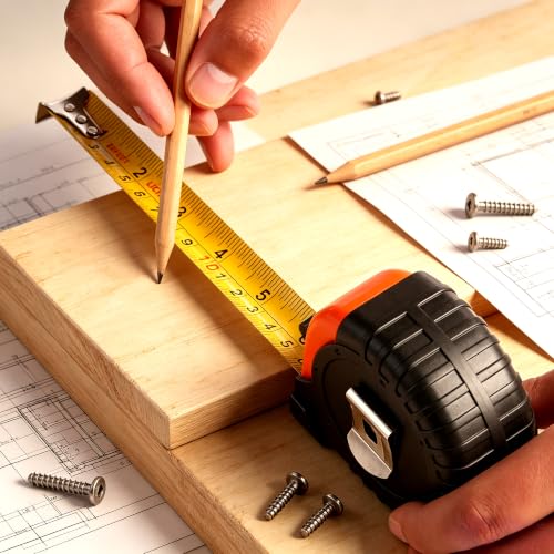 LICHAMP Tape Measure 30-Foot, 2 Pack Bulk Easy Read Measuring Tape Retractable Metric/Fractional, Measurement Tapes 29.5FT/9M by 1-Inch | Measurement Tapes, 29.5FT/9M, 1-Inch