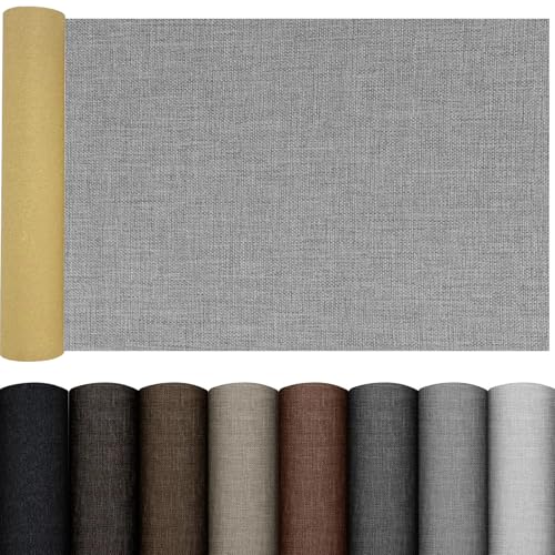 PXBBZDQ Linen Repair Patch Large 16x40 Inches Self-Adhesive Fabric Patch for Furniture and Sofa, Couch Patch (Light Gray, 16x40) - color: Light Gray
