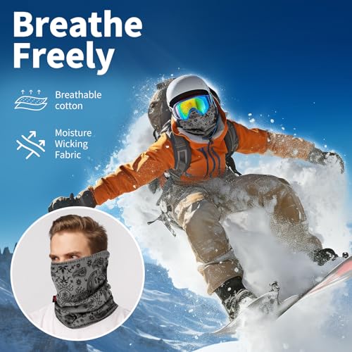 Flame Resistant Face Mask for Men FR Neck Gaiter Headwear Covering CAT HRC 2 ARC Flash Protector Welding Accessories - color: Skull 1pc & Black 1pc