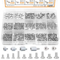 mankk 500PCS M.2 SSD Screw Kit M.2 SSD Mounting Screws Motherboard Standoffs M.2 M2.5 M3 NVMe Screw for Laptop PC Repair & DIY - color: Silver-500PCS