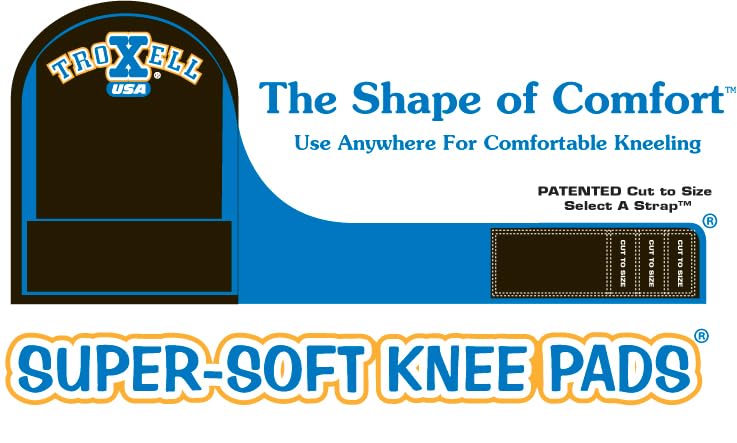 TROXELL USA Super-Soft Medium Royal Knee Pads - Comfortable, Adjustable, Washable Kneepads