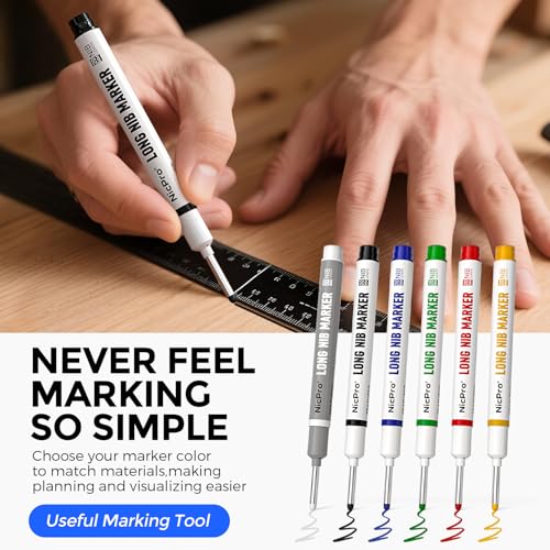 Nicpro 39 Pack Carpenter Pencil Set with Sharpener, Canvas Case - size: 39 Pack