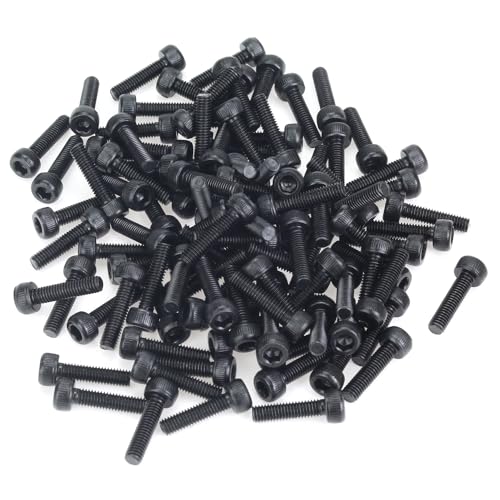 105 Pieces M3 x 12mm Socket Head Cap Screws, Thread Pitch 0.5mm, Sutemribor M3 Black Screws, 12.9 Grade Alloy Steel, Black Oxide Finish, Fully Threaded - size: M3 x 12mm, style: Socket Head