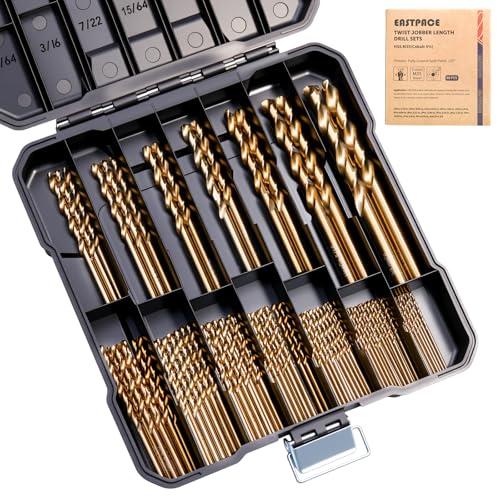99Pcs M35 Cobalt Drill Bit Set, 1/16 inch-3/8 inch,Twist Jobber Drill Bit Kit for Stainless Steel, Hard Metal and Wood Plastic with Portable Indexed Case - size: 99Pcs Cobalt Drill