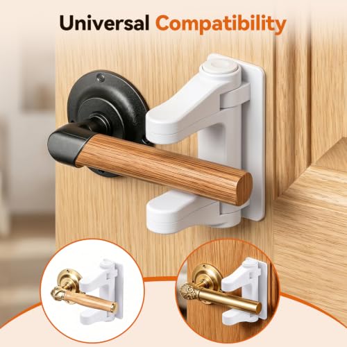 2 Pack Door Locks for Kids Safety, Childproof Door Lever Lock