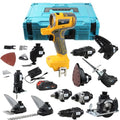 NEWONE 12-Tools Set Power Tool Combo Kits Compatible with De-Walt 20V Battery,Cordless Tool Set,2 Batteries and Charger - color: 12-tools Set Yellow