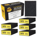 Dura-Gold 36 Grit 4-Sided Hand Sanding Block Sponges, 3.9" x 2.75" x 1" - style: 36 Grit