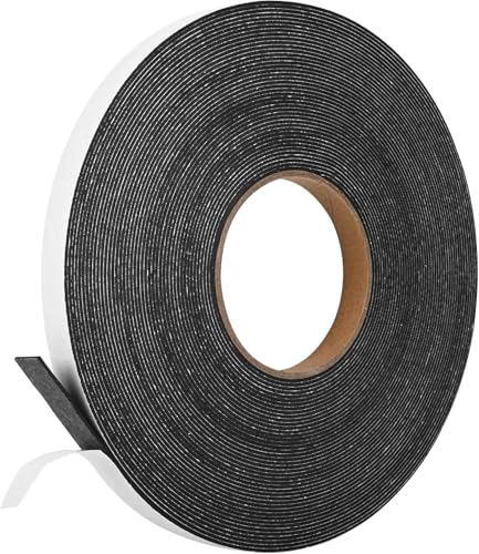 Kikerike Self Adhesive Foam Tape Weatherstrip 1/2In x 1/16In x 66Ft High Density Foam Insulation Strips Seal Weather Stripping with Strong Adhesive for Door and Window Sound Isolation Soundproofing - size: 1/2in x 1/16in x 66Ft