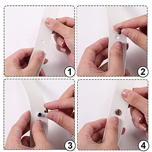50 Sets M5*8 Gun Black Chicago Screw Kit Leather Rivets Screw Rivets Chicago Screw Buttons DIY Leather Trim - color: black, size: M5*8mm