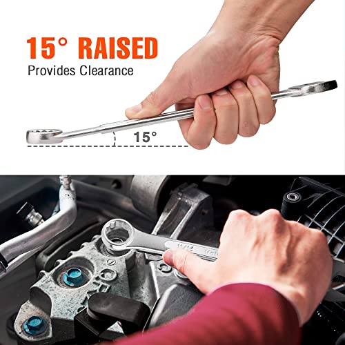 ValueMax 20PCS Mechanics Wrench Set Metric and Standard with Roll Up Pouch