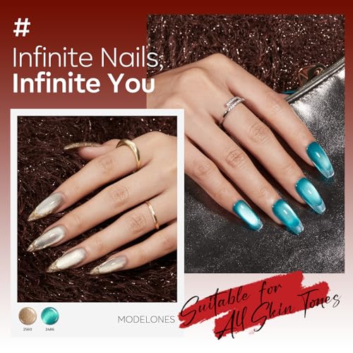 modelones Cat Eye Gel Nail Polish Kit Jelly 32PCS 28Colors Glitter - color: A0-Blooming Winter