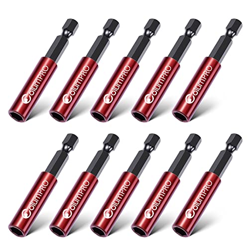 10PCS 1/4" Strong Magnetic Extension Bit Holder,Hex Shank S2 Steel Magnetic,Screwdriver Extension,Quick-Change Hex Shank Set - size: 10PCS
