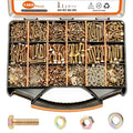 1460PCS Nuts and Bolts Assortment Kit - M4 M5 M6 M8 Grade 8.8 Bolts with Nuts & Washers - Heavy Duty Hex Head Bolts Assortment for Automotive Repair, Machinery, Furniture - Zinc Plated - size: 1460PCS M4 M5 M6 M8