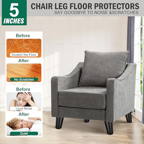 FoDau770 Rubber Wood Legs 5", Slant Taper, 5/16"-18 Thread, Black, 4pcs | Wood Couch legs - Mid Century Sofa Legs - Furniture legs Replacement for Cabinet Dresser Chair Ottoman - color: Black, size: 5 Inch - Slanted (80°)