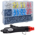 800PCS Solder Seal Wire Connector Kit with Mini Heat Gun, 200PCS Waterproof Solder Sleeves & 600PCS Heat Shrink Tubing, Professional All-in-One Electrical Wire Splice Set for Marine Boat Automotive