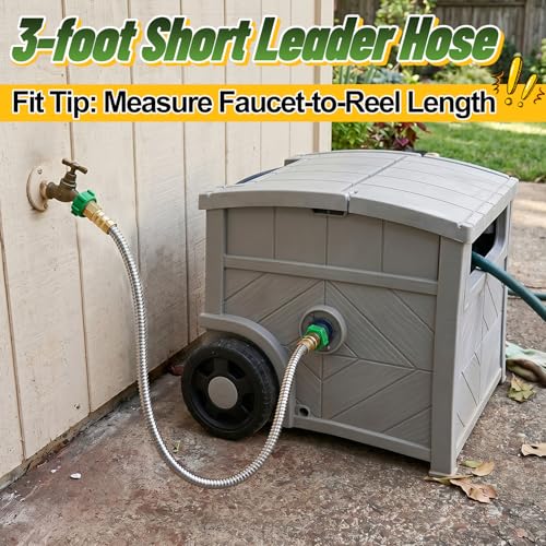 3ft Short Garden Hose with Female to Female Connector - size: 3ft