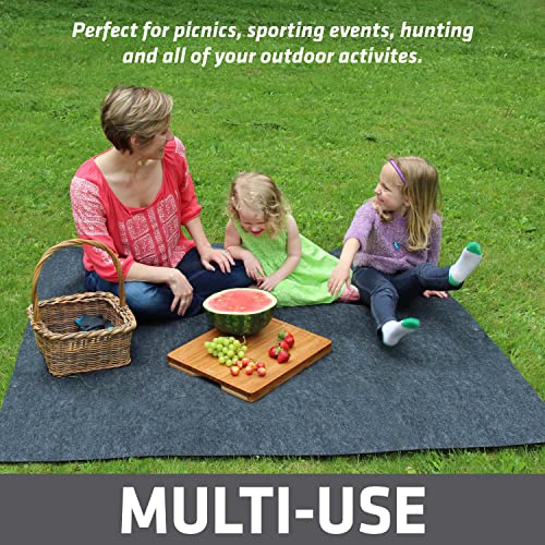 Drymate Tent Carpet Mat, Protective Waterproof Liner Keeps You Warm & Dry, Camping Floor Rug Accessory (60" x 74"), Durable, Lightweight, Soft & Comfortable, Trimmable Material (USA Made) (Charcoal) - size: 5' x 6'2" (Rectangular)