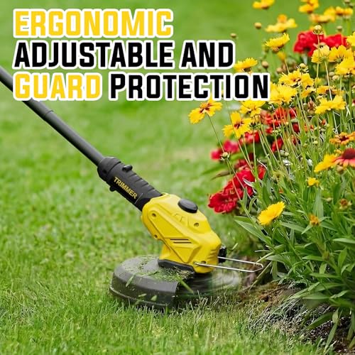 Weed Wacker, 21V Battery Powered Grass Trimmer & Edger 2-in-1