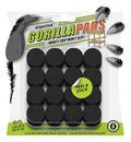 GorillaPads 1 Inch Non-Slip Furniture Pads/Gripper Feet Skids (Set of 32) Self Adhesive Rubber Floor Protectors, Round, Black, CB147-32 - size: 1" Round x 32