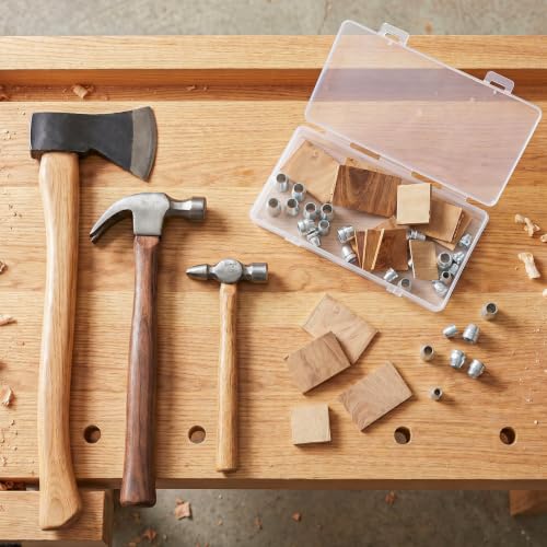 36 Pcs Hammer Handle Wedges Kit,Wood & Metal Wedges for Carpenter