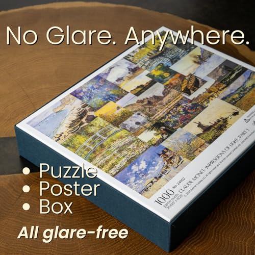 Claude Monet Impressions of Light Part 1, Premium 1000 Piece Jigsaw Puzzle for Adults, Glare-Free, Soft-Touch Puzzles, Made in USA, Puzzle Lovers Gift Ideas, 26.6" x 19.25" - color: Claude Monet Impressions of Light, Part 1