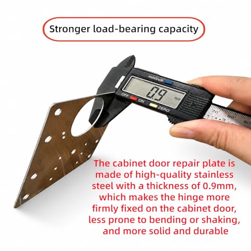 8PCS Thickened Hinge Repair Plate,Repairing Cabinet Doors with Loose Hinges