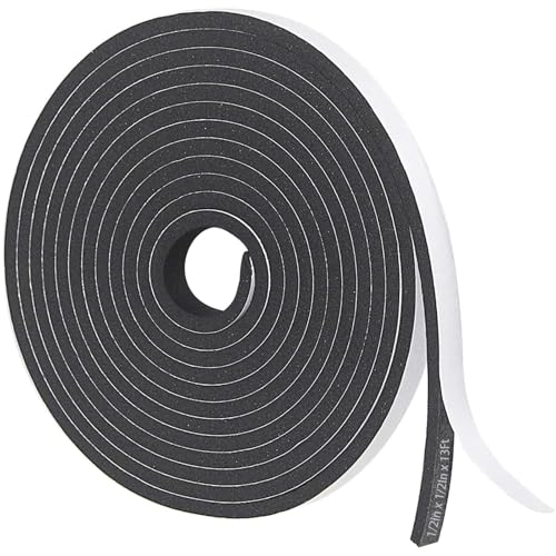 Storystore Foam Insulation Tape Self Adhesive, 1/2In x 1/2In x 13Ft Weather Stripping for Doors and Windows, Sound Proof Soundproofing Door Seal, Weatherstrip, Air Conditioning Seal Strip - size: 1/2In x 1/2In x 13Ft