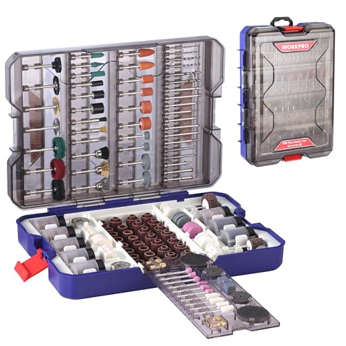 WORKPRO 698-Piece Rotary Tool Accessories Kit, Rotary Tool Bits for Easy Cutting, Grinding, Sanding, Polishing, Cleaning, Drilling, Carving and Engraving - style: 698 Piece Rotary Tool Attachments