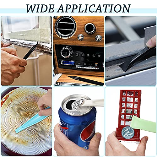 Honoson 6 Pcs Non-scratch Plastic Scraper Cleaning Tool, White Blue Green - color: White Blue Green