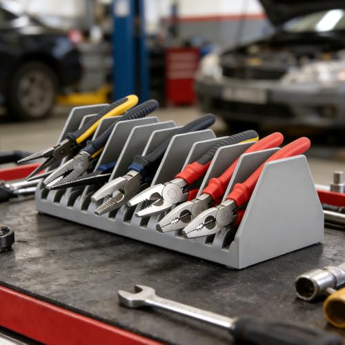 2Pcs Plier Organizer Rack, 10 Slot Pliers Holder and Cutter Organizers Ratchet Organizer Wrench PlierRack for Tool Storage, ToolBox Drawer Organizers