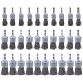 Rocaris 30 Pack Carbon Steel Wire Wheel Brush with 1/4-Inch Hex Shank | 3 Sizes, 13/16", 1", 1-3/16" Inch, Pen Brush for Rust Removal, Corrosion and Scrub Surfaces