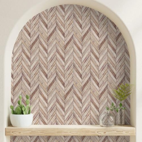 Main Street Peel and Stick Wallpaper Sheets, Herringbone, 12-Pack - style: Herringbone