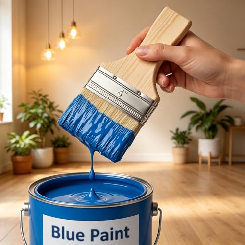 3Pcs Flat Paddle Paint Brush, Wide Paint Brushes for Decorating