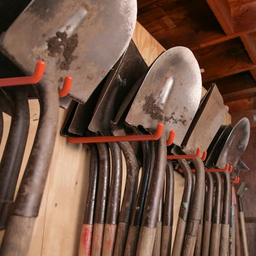 42-Pack Heavy Duty Wall Mount Garage Hooks - color: 42 Pack Orange