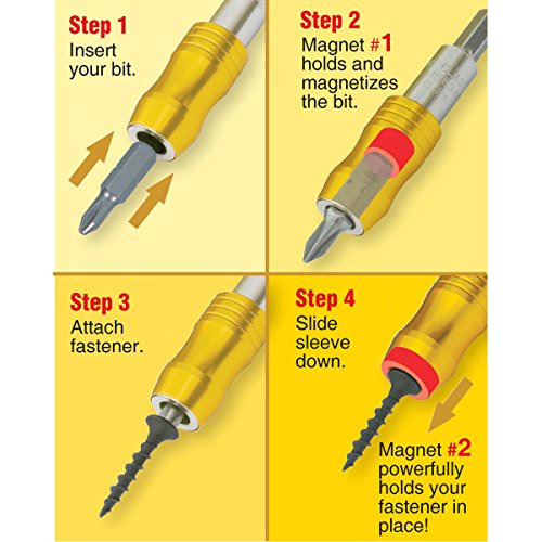 IVY Classic 44628 1/4 x 3" Mega-Magnetic Bit Holder, Impact Plus, 1/Card - size: 3" Bit Holder, 1-Card