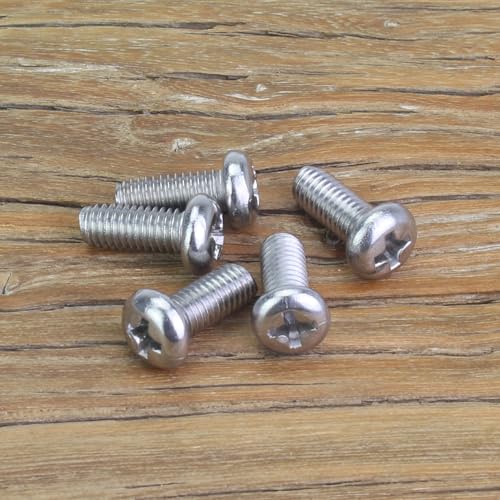 55 Pieces M5 x 12mm Machine Screws, Thread Pitch 0.8mm, Sutemribor M5 Phillips Pan Head Machine Screws, 304 Stainless Steel, Fully Threaded, Silver - size: M5 x 12mm, style: Phillips Pan Head