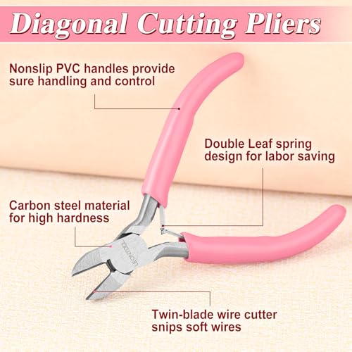4-Inch Mini Diagonal Cutting Pliers Side Cutters Plier with Spring - style: Diagonal Cutting Pliers