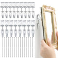 Okllen 16 Pcs Adjustable Picture Hangers J Hooks, Heavy Duty Mirror Picture Frame Hanging Kit with Hangers Hooks, Supports up to 100 Lbs