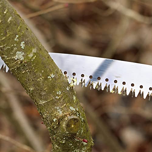 14FT Pole Saw for Tree Trimming 2-in-1 Hand Saw Steel Blade Extension Pole - size: 14 FT