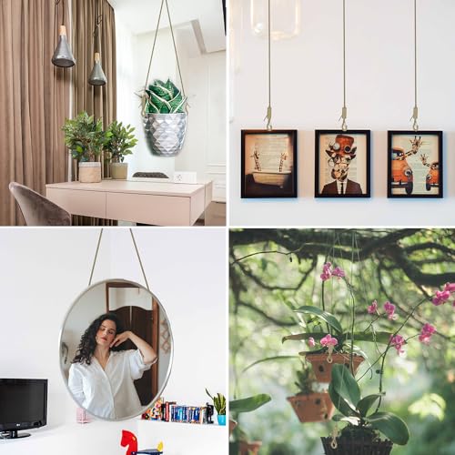 Picture Hanging kit,Mirror Hanging kit Adjustable Heavy Duty with Wire Hardware for Frame Mirror: 78 inch *1/16 50LB 1pack - size: 1 Pack