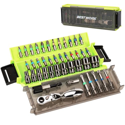 43-Piece Mini/Small Tool Kit, Motorcycle Tool Kit with Mini Ratchet Set