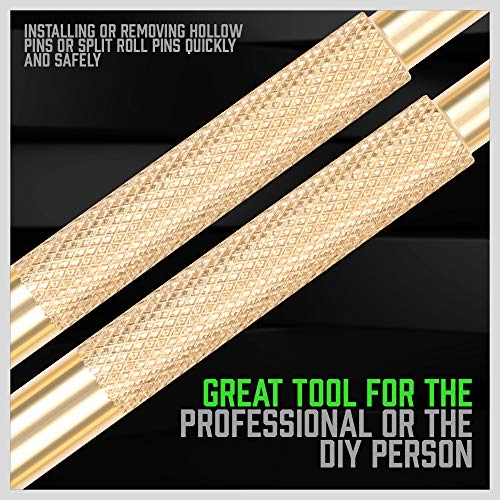 SWANLAKE 8-Piece Brass Punch Set, Removing Repair Tool1/8" - 5/16" Brass Pin Drive Punch Set - color: Brass Punch - Brass