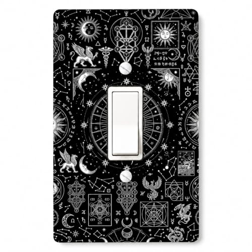 Celestial Sun Moon Light Switch Cover Plates Toggle Switch Covers Plate - color: Divination, size: Toggle Light Switch